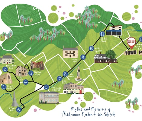 A map of the high street